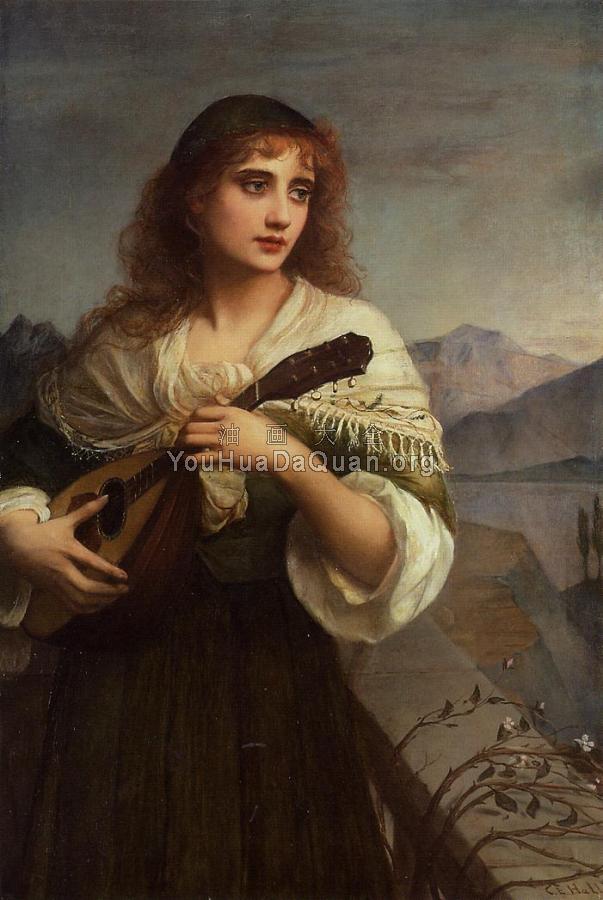 Frencesca and Her Lute - 爱德华·查尔斯·哈雷